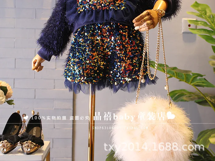 Детская одежда новинка зимы 2019 тяжелая промышленная плюшевая Одежда для девочек