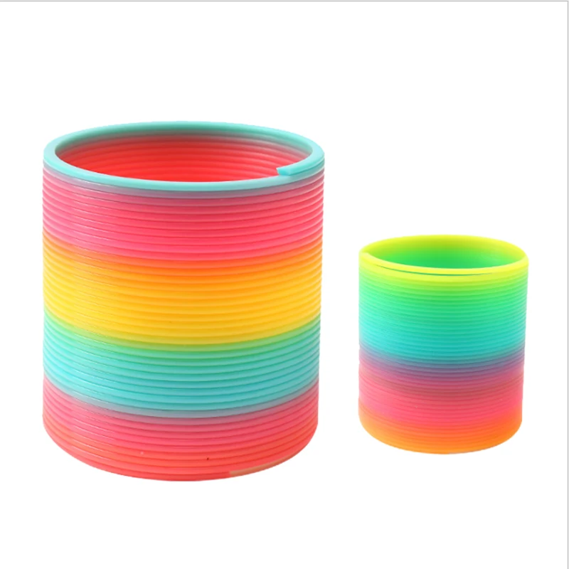 

Rainbow Spring Coil Toys Plastic Folding Spring Coil Sports Game Child Funny Educational Creative Toys Gift for Children