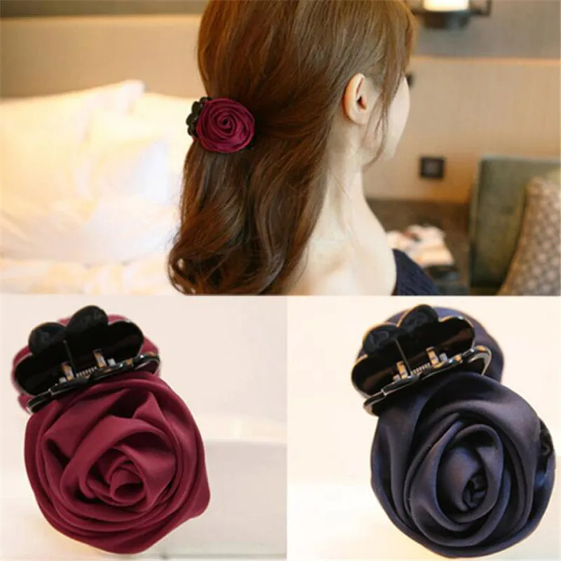 1 шт. разноцветная розовая заколка для волос цветок ткань модные аксессуары