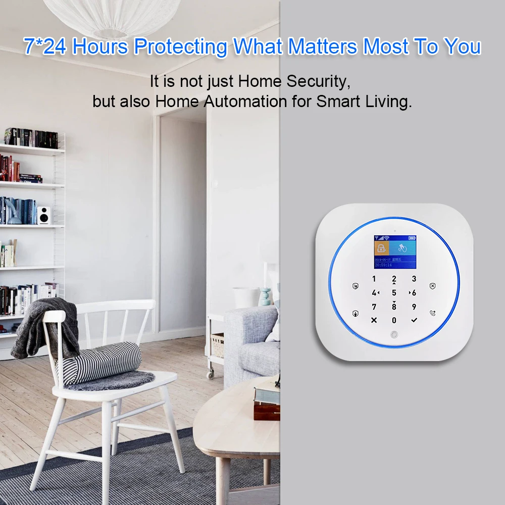 Tuya GSM Wifi охранная сигнализация Системы с движения PIR датчик газа дыма двери сирена