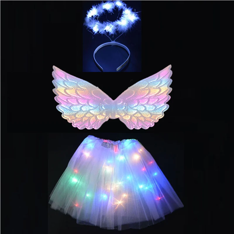 Светодиодная светящаяся вечерние ка в виде крыльев Ангела для