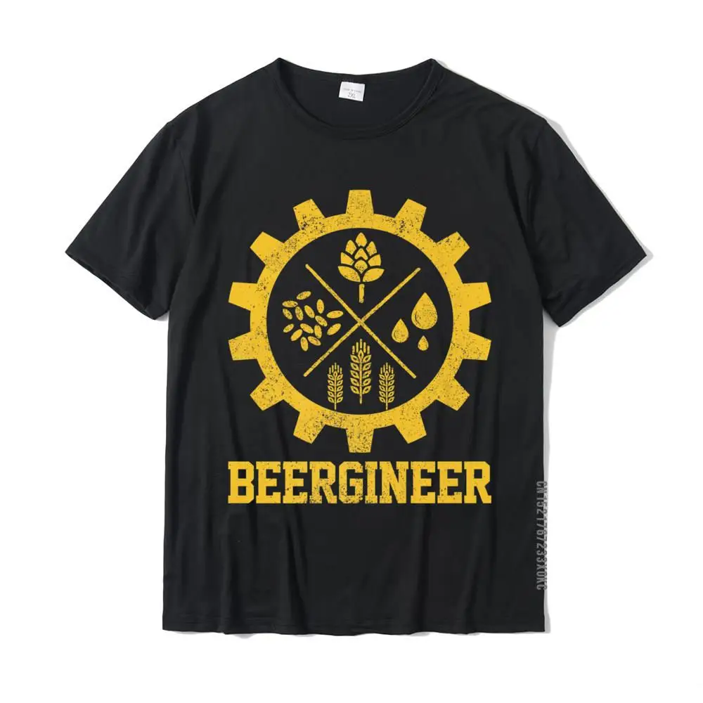 Beergineer Homebrew Home Brewing Craft Beer Brewer Gift T-Shirt Tshirts Tops Tees Brand Cotton Fashionable Crazy Men