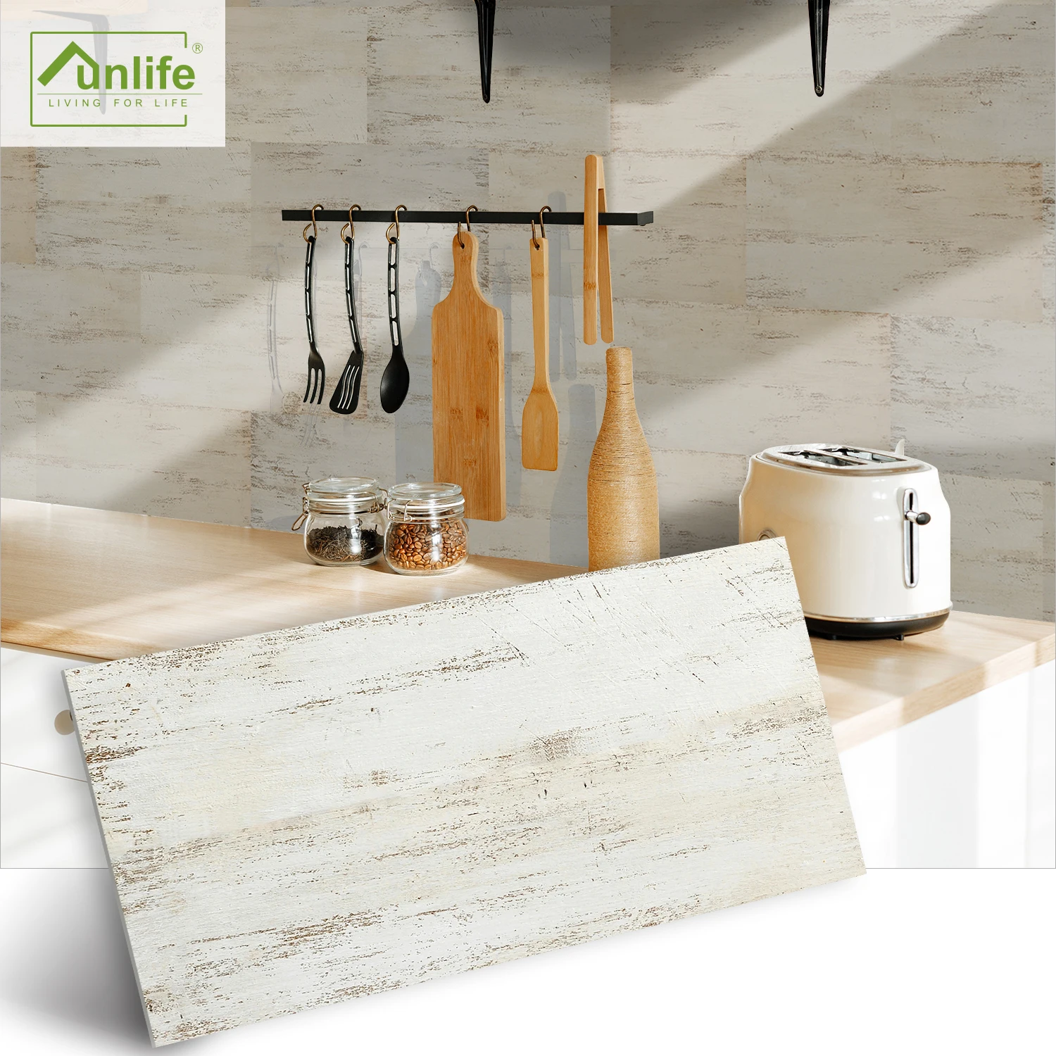 

Funlife®30x5 см винтажные толстые деревянные наклейки для плитки, водонепроницаемые самоклеящиеся наклейки для кухни, камина