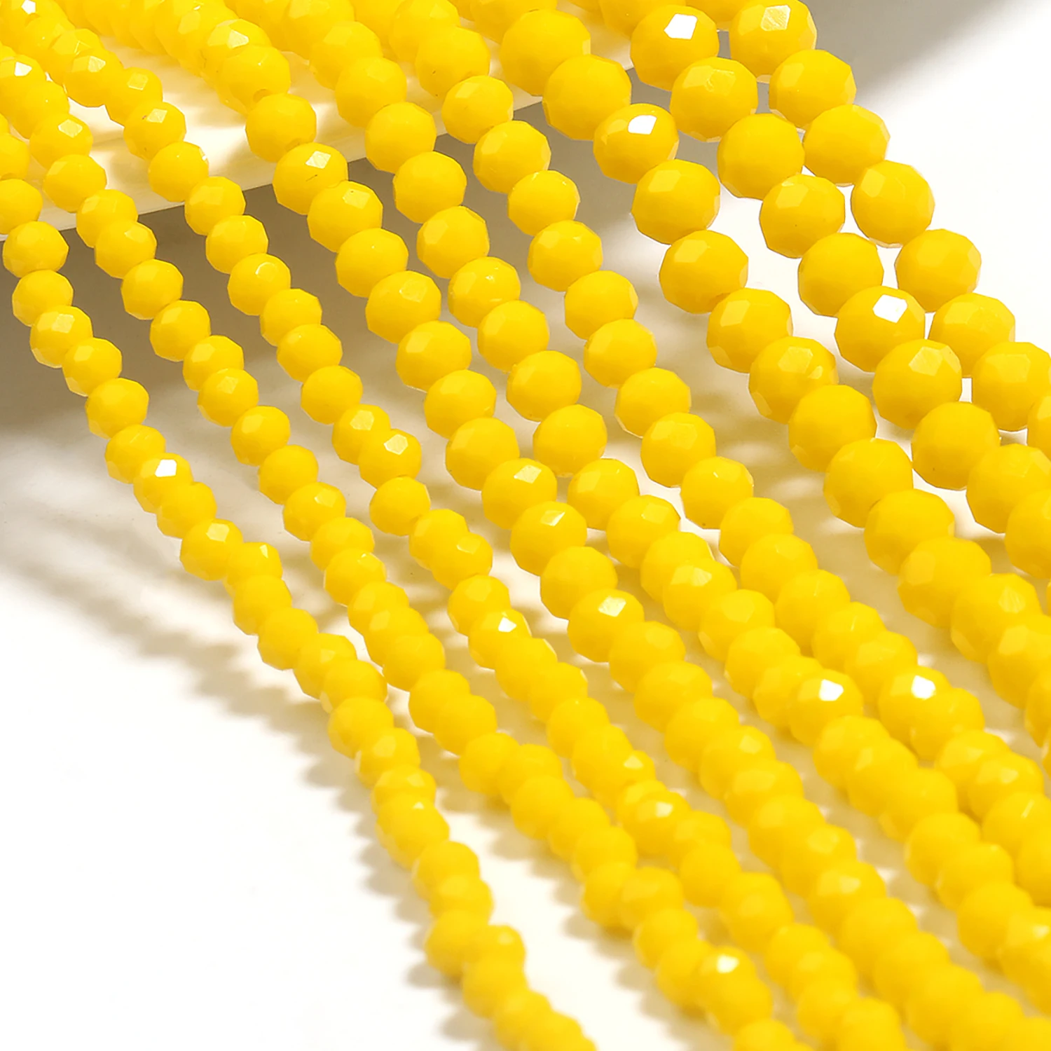 

Желтые граненые хрустальные бусины Rondel 2/3/4 мм, стеклянные бусины россыпью для магнитных браслетов «сделай сам», аксессуары для ожерелий