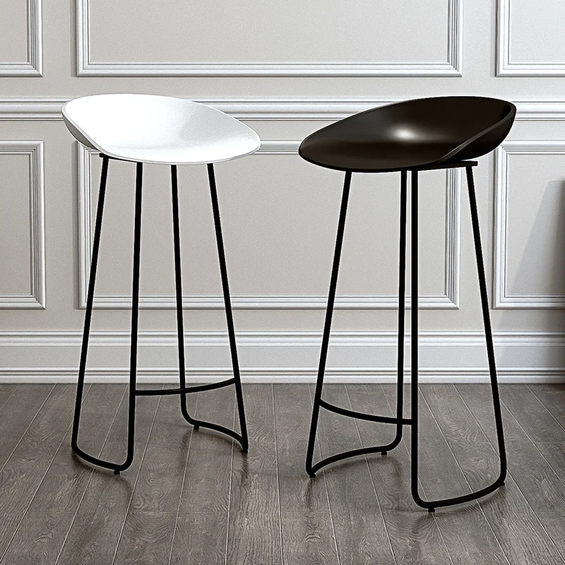 Light Luxury Nordic Simple Bar Iron Chair Stool Leisure Coffee Shop Front Desk High Designer's |