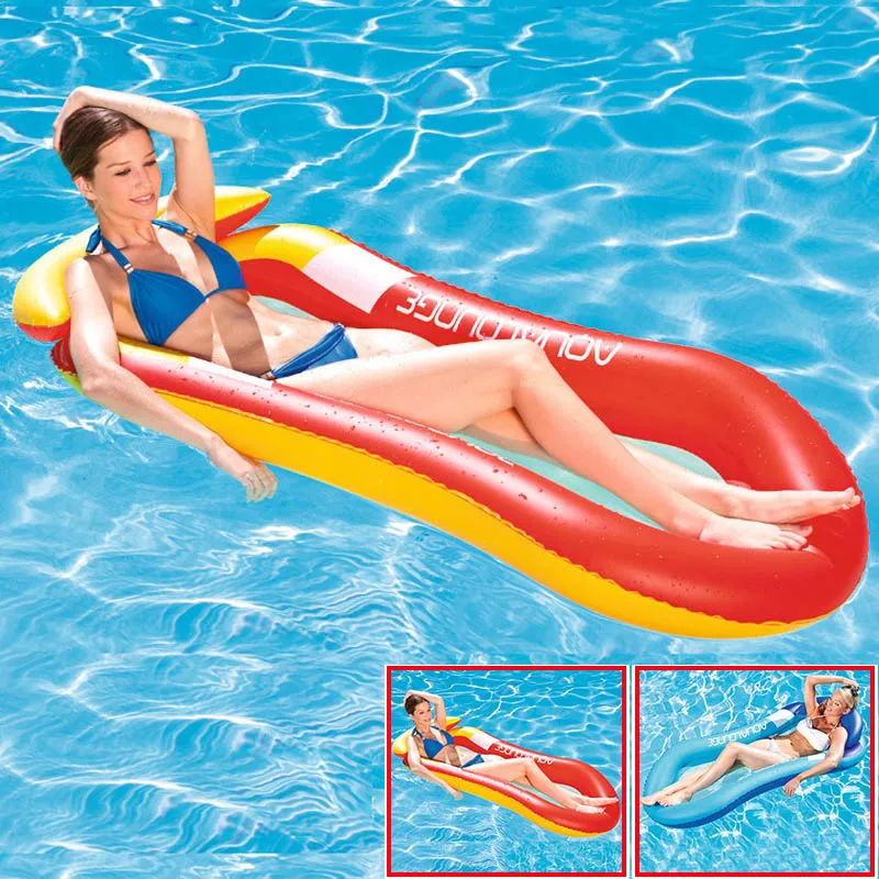 

Inflatable Floating Row Water Hammock Summer Swimming Pool Inflatable Air Mattress Water Hammock Lounger Float Party Beach