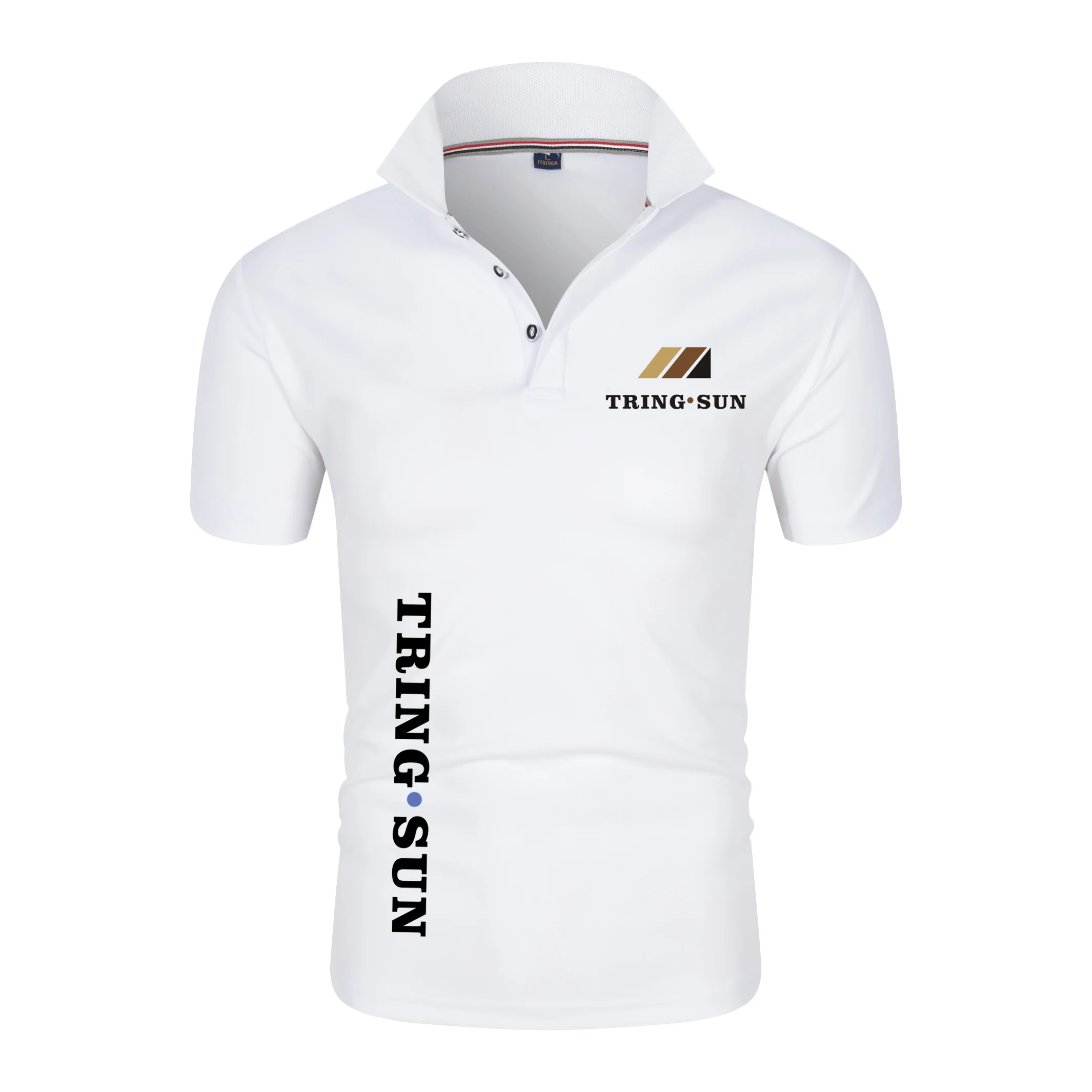

The Latest Men's Lapel Polo Shirt For Spring And Summer Is on Sale, Solid Color Fashion Print Is Breathable And Sweat-Absorbent