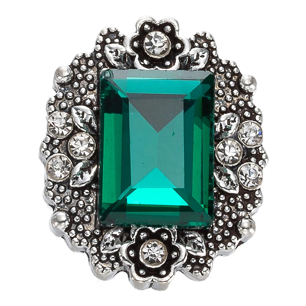 

20pcs New Multilateral crystal peacock Snap Button Jewelry 18mm Snap Buttons fit Snap sracelet Bangles Button Jewelry