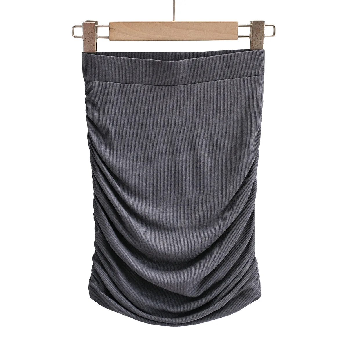 

2021 Summer Women's Clothing New Double Layer Pleating Stretch Hip Lift Slimming Sheath Skirt