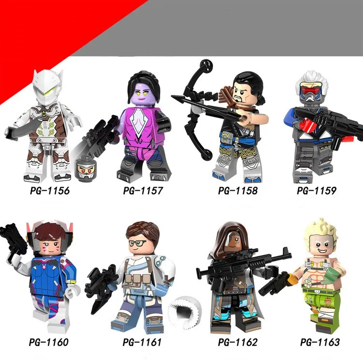 Один Overwatcher OW Hero Genji John Jack Morrison Widowmaker HANZO DVA ANA строительный блок Legoing игрушки