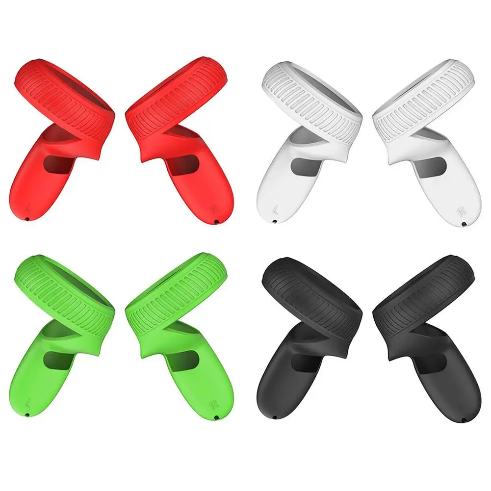 

1 Pair VR Controller Grip Cover Handle Cover For Quest 2 Protective Case Shock-Proof Silicone Skin For Oculus Quest 2