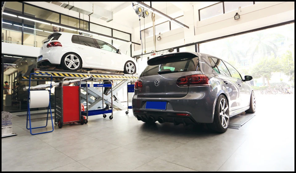 Golf 6 FRP задний праймер бампер сплиттер фартуки Корпус Комплект для Volkswagen VW Golf MK6 R20 2009-2013 подходит только R20 бампер