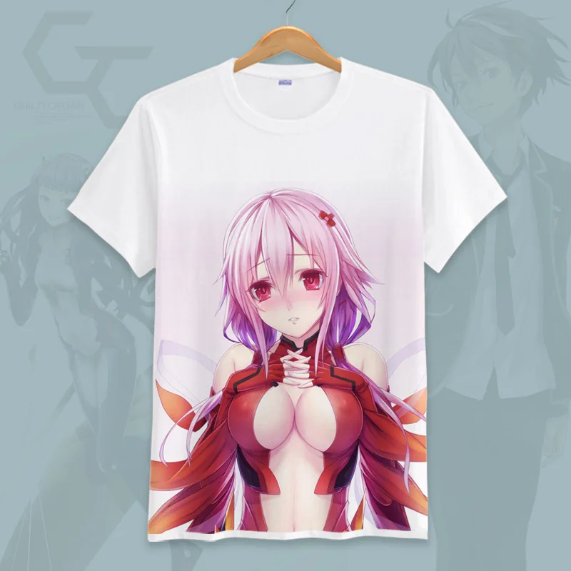 Футболка для косплея с японским аниме Виная Корона топ рисунком Ouma Shu Yuzuriha Inori