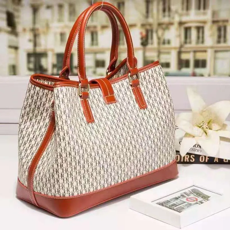 

2021 Fashion New 100% Genuine Leather Women's Large Capacity Handbag Luxury Brand Designer Shoulder Messenger Bag Sac Luxe Femme