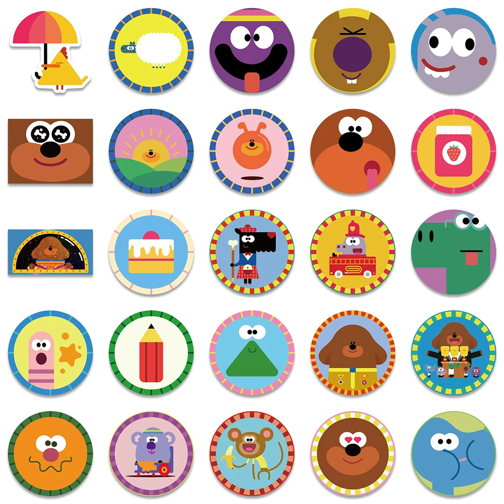 

10/30/50pcs Hey Duggee Cute Cartoon Anime Stickers For Kids Luggage Phone Laptop Scrapbook Car DIY Waterproof Sticker Decals Toy