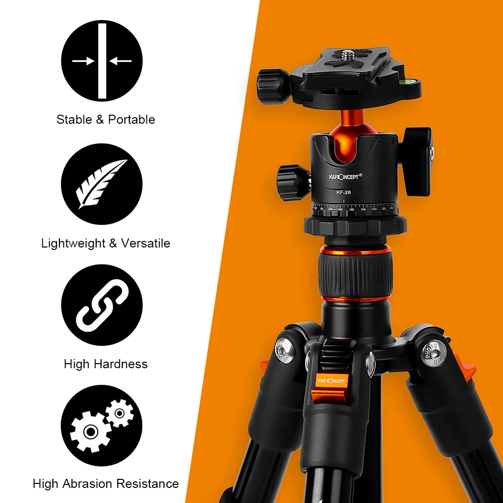 Штатив для камеры K &amp F CONCEPT регулируемая высота панорамная шаровая Головка с