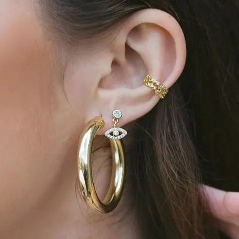 Модные ювелирные изделия 2021 золотого и серебряного цвета милые маленькие серьги