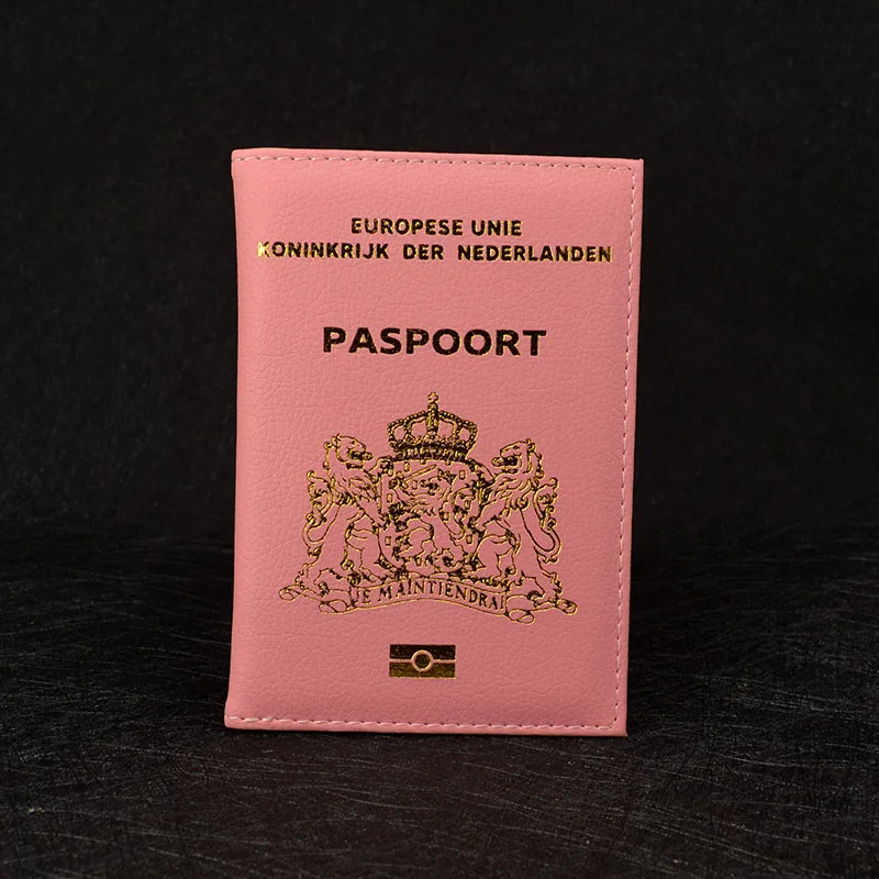 pink 2 Nederland Обложка для паспорта мягкая из искусственной кожи Nederland голландская Женская Обложка для паспорта Nederlanden netherland paspoортопедическая - Цвет: pink 2