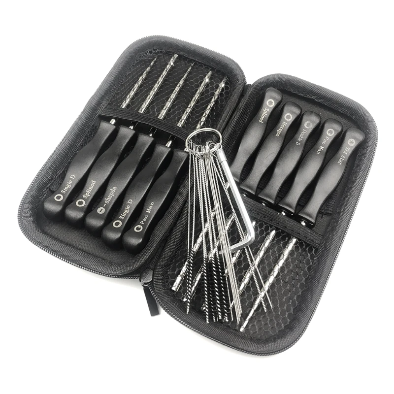 

A0KF 10pcs Carburetor Adjustment Tool with Cleaning Needle Brush Kit for Common 2 Cycle Carburator Engine Set