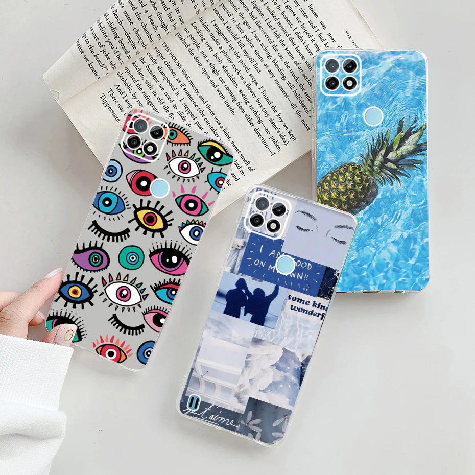 for oppo realme c21 case clear bumper coque soft tpu case fundas for realme c21 2021 6 5 c 21 realmec21 phone cases back cover free global shipping