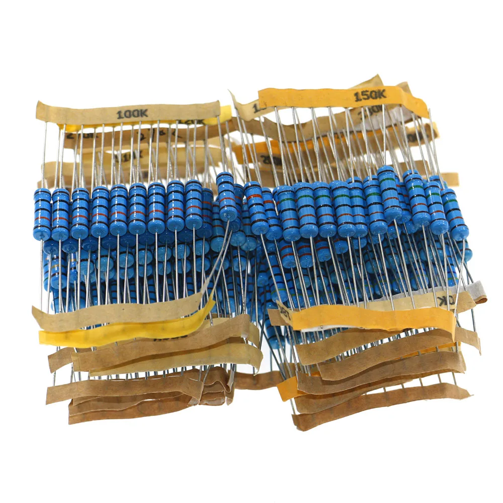 

230pcs 23values x 10pcs 2W 1% Metal Film Resistor Assortment Kit Set 22 ohm - 1mohm resistor samples package