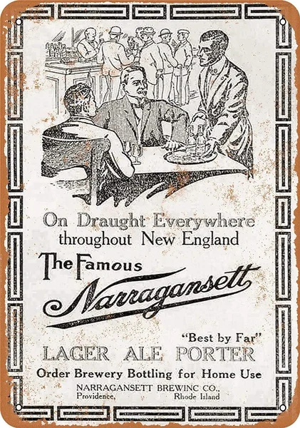 

Narragansett Beer Retro tin sign nostalgic ornament metal poster garage art deco bar cafe shop