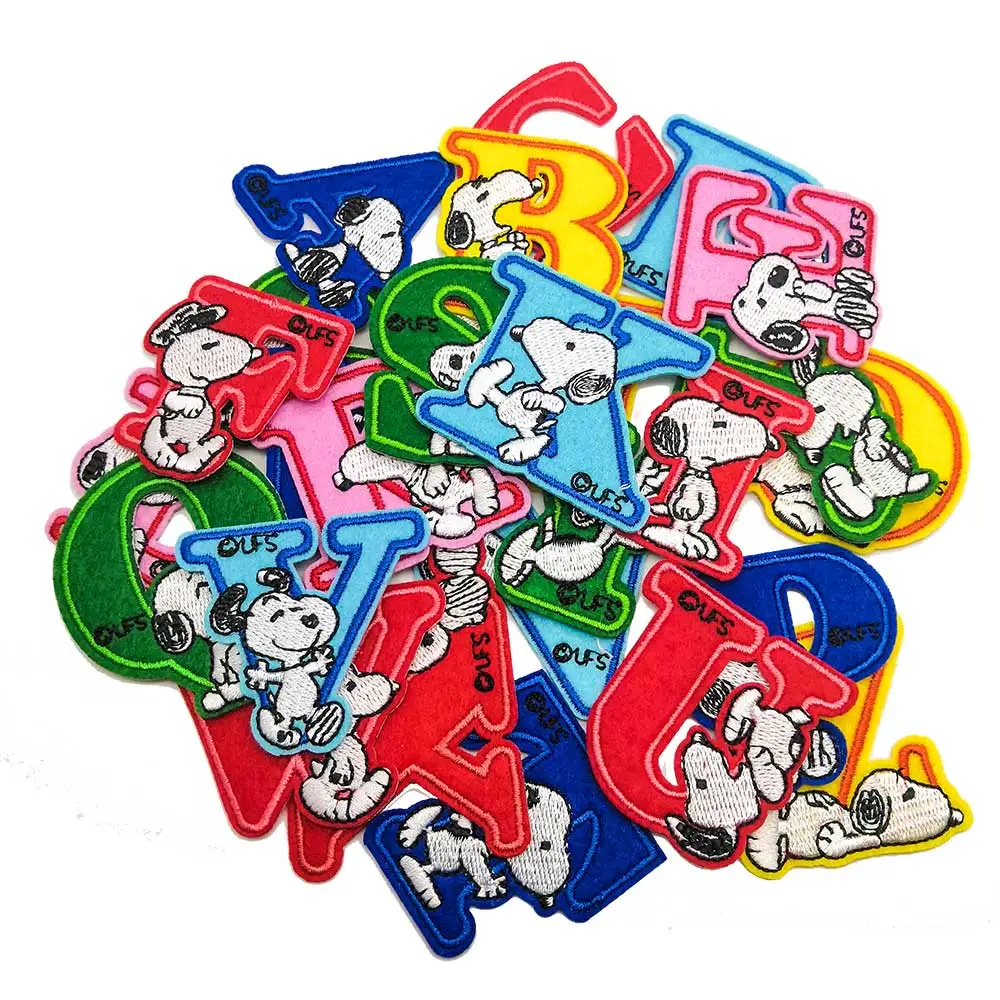 

one Set 26Pcs A-Z Dog Letters Patch Name Embroidered on Clothes DIY Patches for Jackets Child