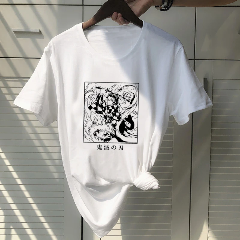 Футболка с принтом тизированного демонического убийца T hirt Harajuku Tanjiro Kamado Zenitsu Agatsuma