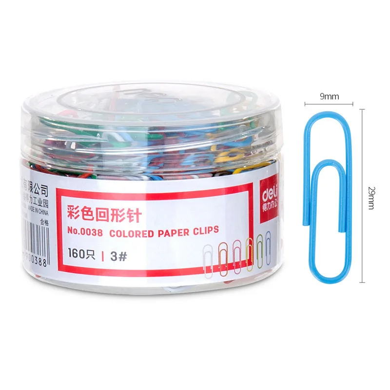 

160Pcs/box Colorful Metal Paperclips Memo Binder Clip Bookmarks Stationery Office School Supplies