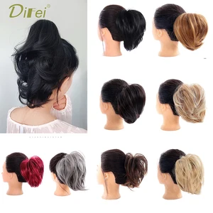 DIFEI Synthetic Women's Multicolor Hair Buns Curly Chignon Hair Messy Buns Updo Cover Hairpieces