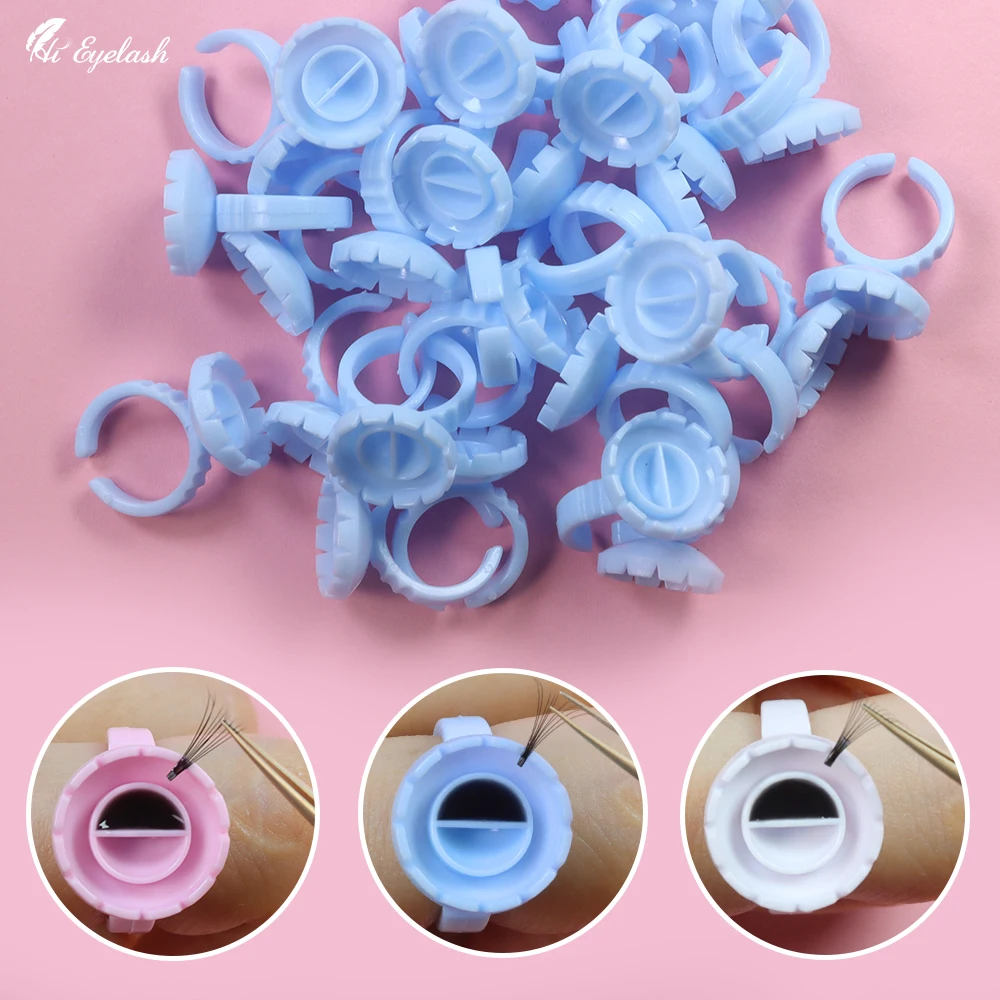300 шт. новое сердце Форма Клей Кольца одноразовые наращивания ресниц палец