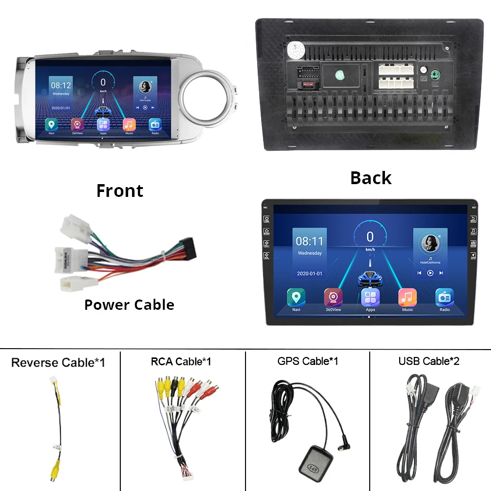 

2din Android 9.0 Car Radio For Toyota Yaris 2012-2017 Car Multimedia Video Player Navigation Gps Head Unit 2DIN Autoradio Player