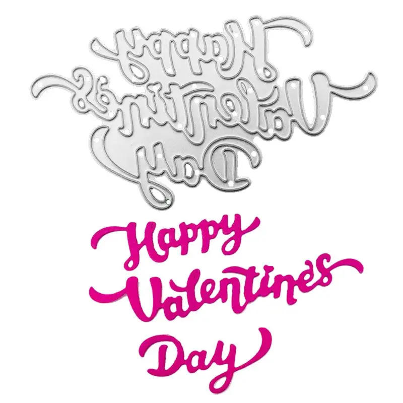 Счастливый День святого Валентина металлические режущие штампы Трафаретный