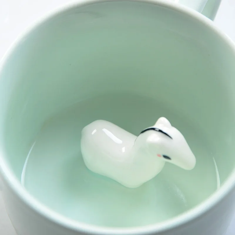 Креативные подарки кофейная чашка с 3D животными мультяшная Милая керамическая