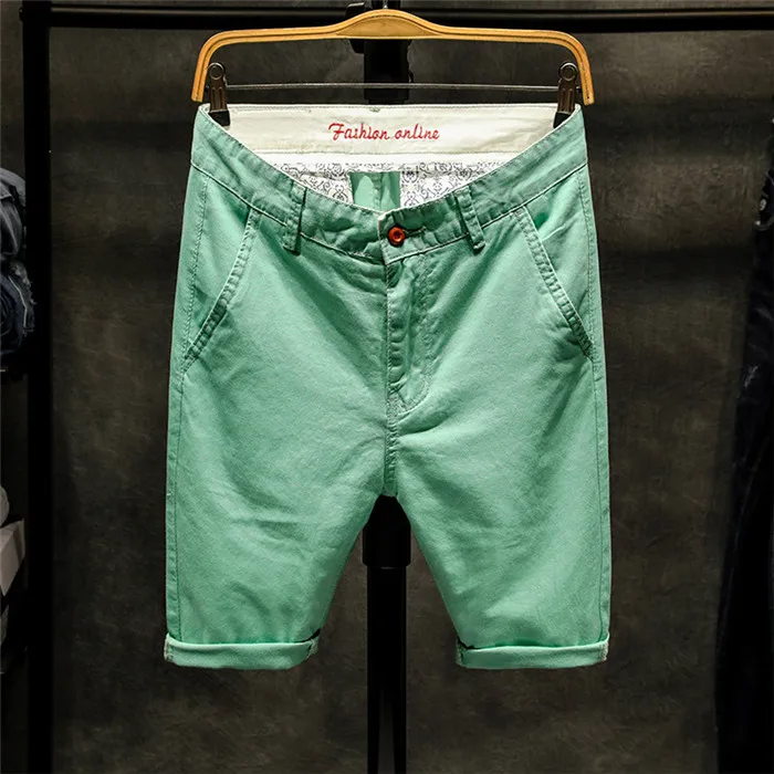 Мужские хлопковые шорты до колен повседневные в винтажном стиле бермуды большие