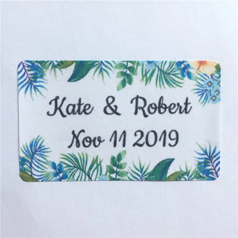 100 шт. 3 см х 5 на заказ свадебные этикетки прямоугольные клейкие наклейки