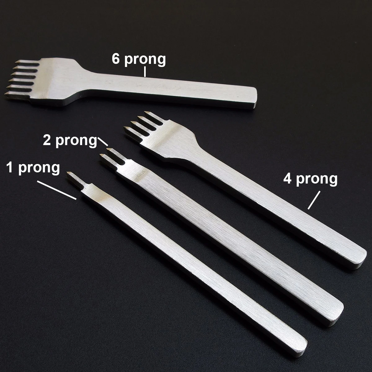 1/2/4/6 зубцов металлический долото для кожи Дырокол сшивание инструмент алмазный