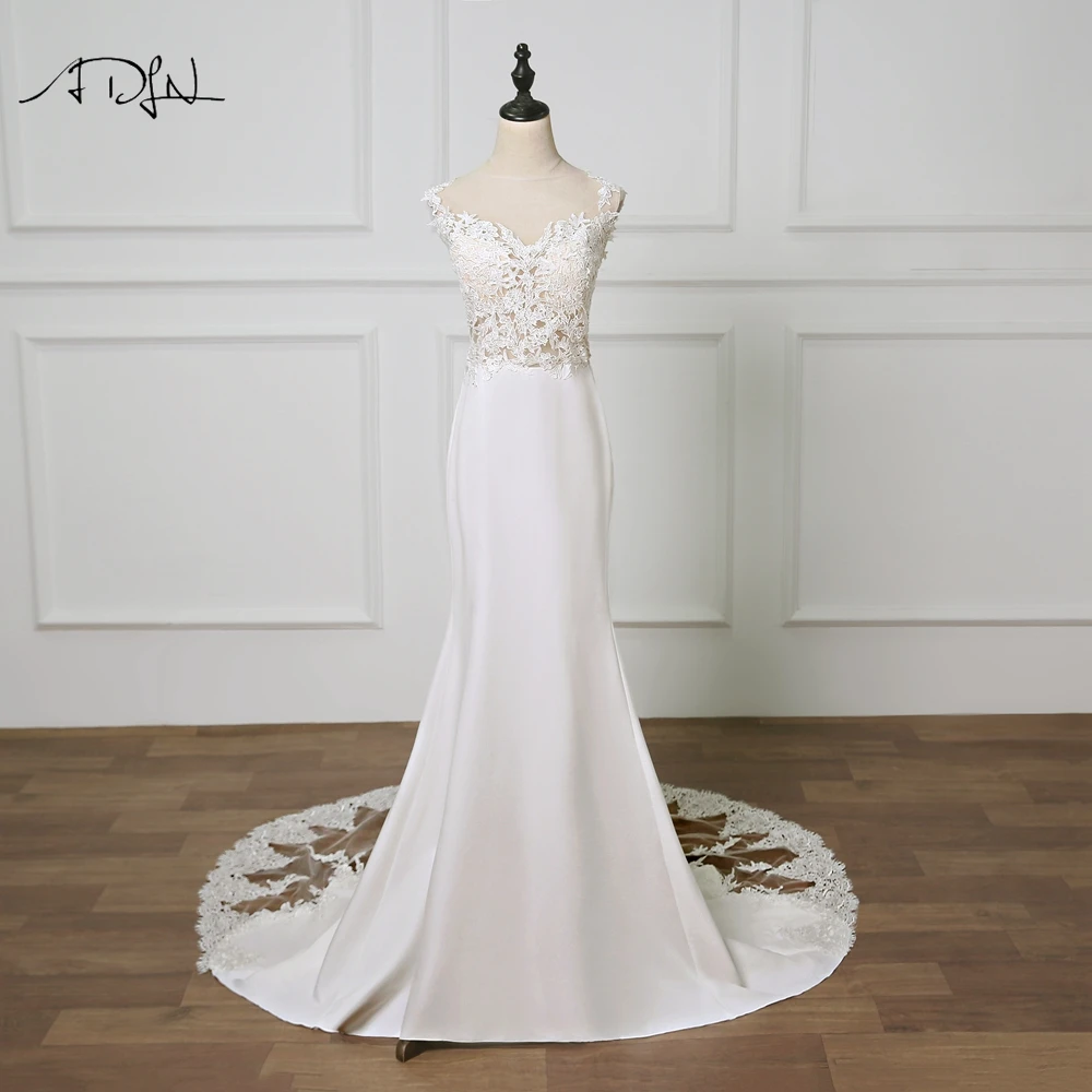 ADLN 2020 Новые Свадебные платья Русалка кружевные свадебные богемные Vestidos de Novia