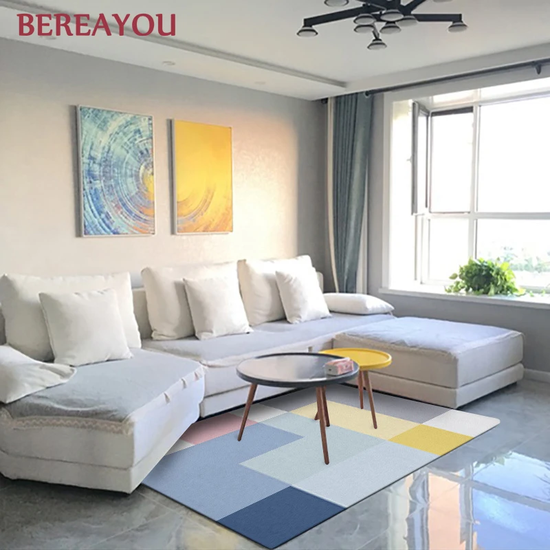 Коврики в скандинавском стиле бархатный напольный коврик цветной прямоугольный
