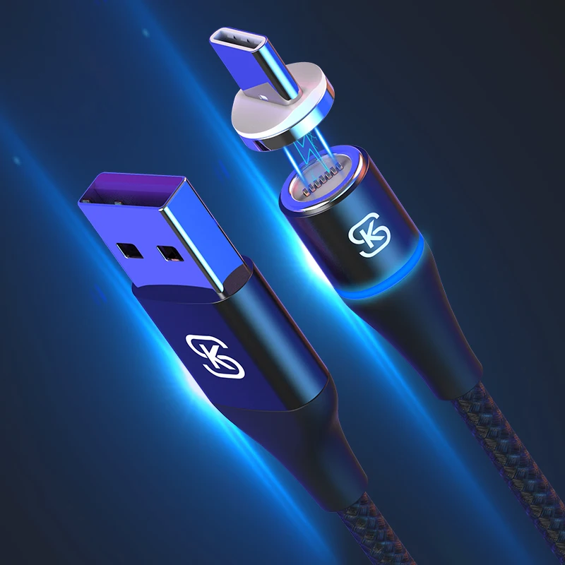 Магнитный кабель для передачи данных 2 м 3 А быстрая зарядка через USB Type C телефонов