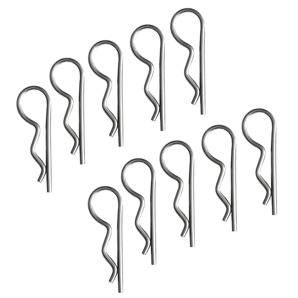 

10x R CLIP Retaining Pins Brake Pad Tractor Clip Pins Marine Spring Cotter Pins