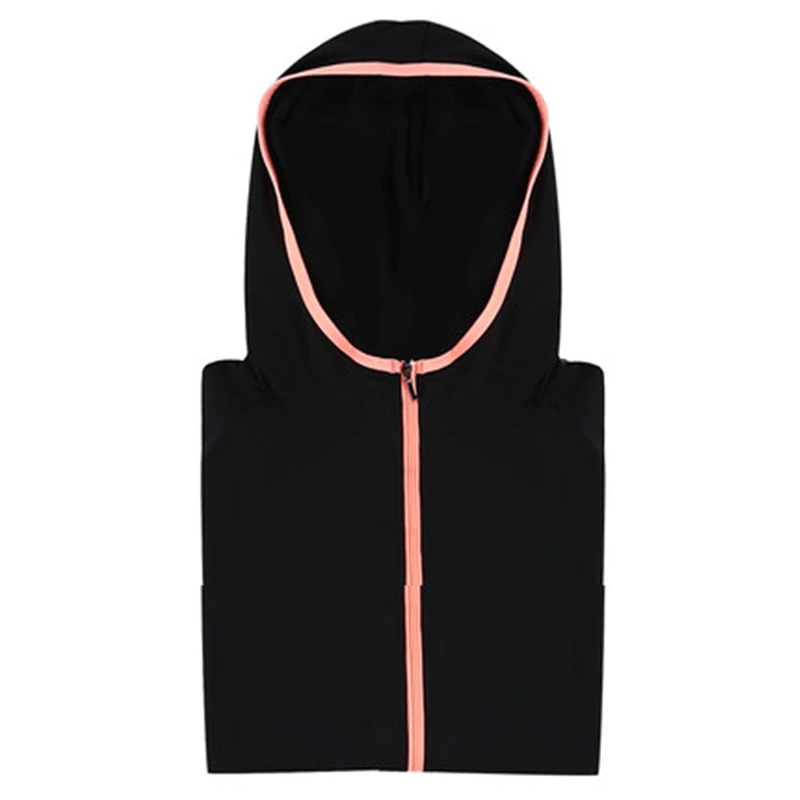 

Zipper Hooded Running Jackets Sports Jogging Triannig Yoga Jackets Stretchy Longe Sleeve Outerwear