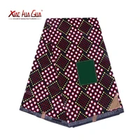 african fabric wax print cotton high quality ankara fabric dotted square grid xiaohuagua brand sewing womens party dresses