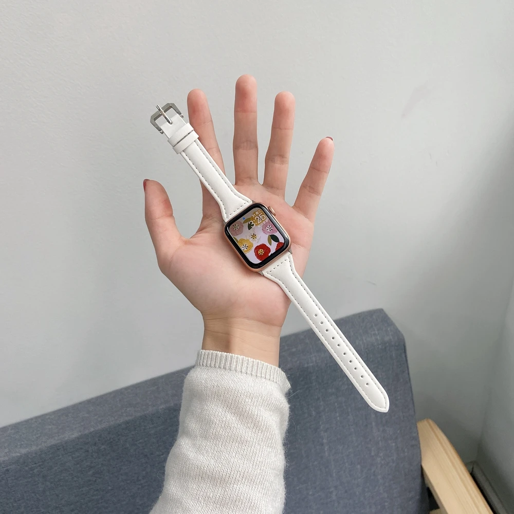 

big sale promotion leather loop For Apple Watch Band 42MM 38MM 40mm 44mm for iWatch Strap Sports Buckle series 1 2 3 4 5 6 se