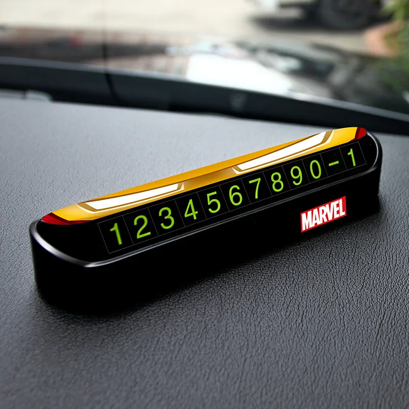 Marvel Мстители автомобильная Временная парковочная карта скрытый мобильный