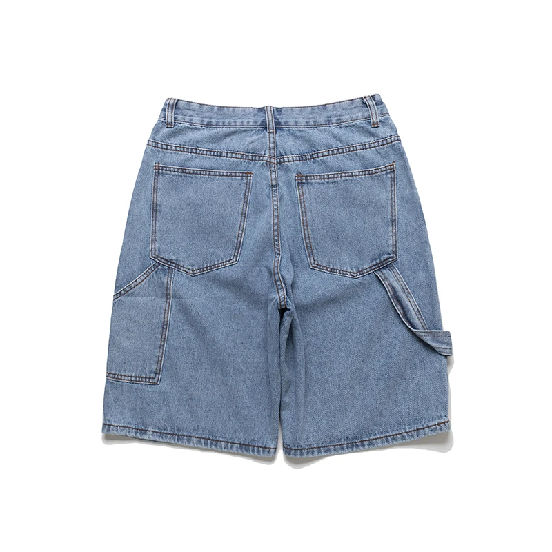 Уличные джинсовые шорты в японском ретро стиле мужские и женские свободные брюки