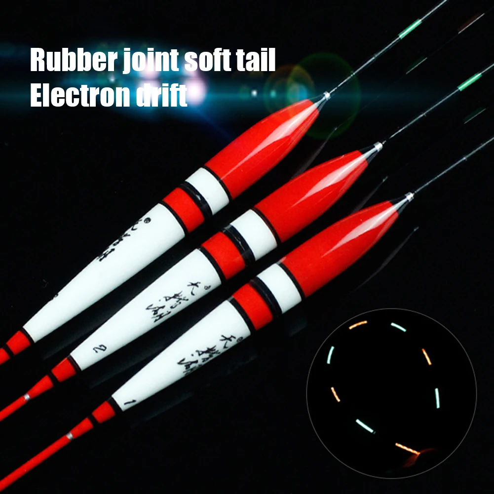 

Luminous Fishing Float Soft Tail Night Lighting Fishing Float Bobber High-brightness Tackle Fishing Float Fishing Accessories