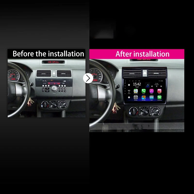 10 1 дюймовая Автомобильная стереомагнитола с рамкой для Suzuki Swift 2009|Шаблон отделка|