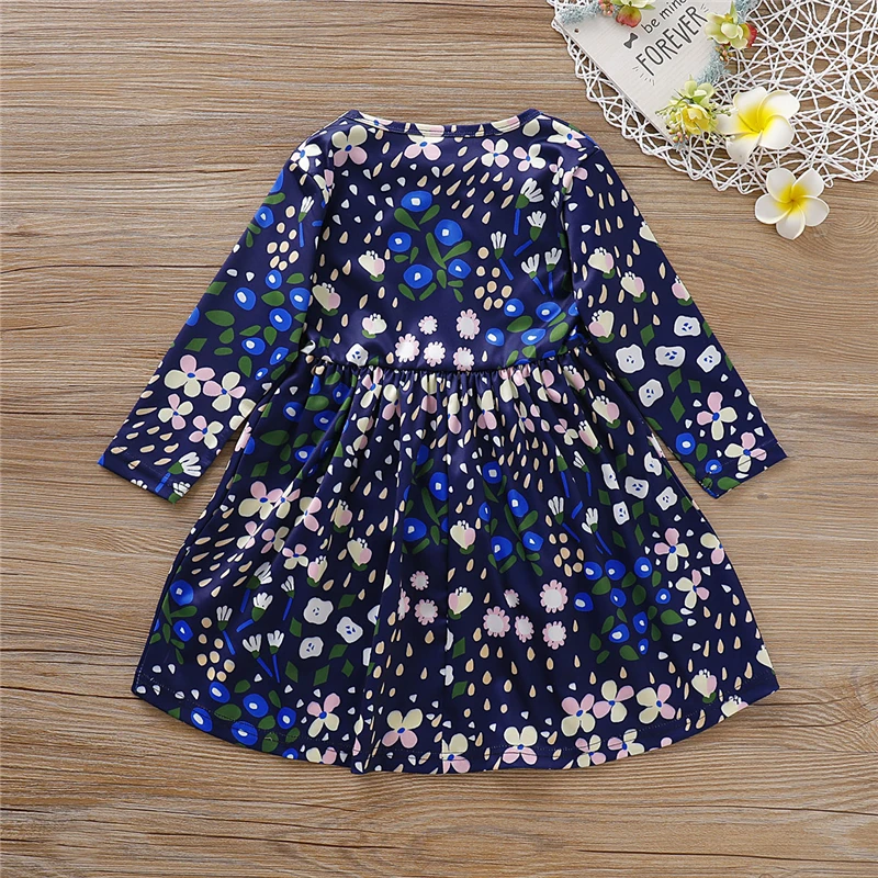 Детские платья для девочек коллекция 2019 года осенняя одежда с длинными рукавами