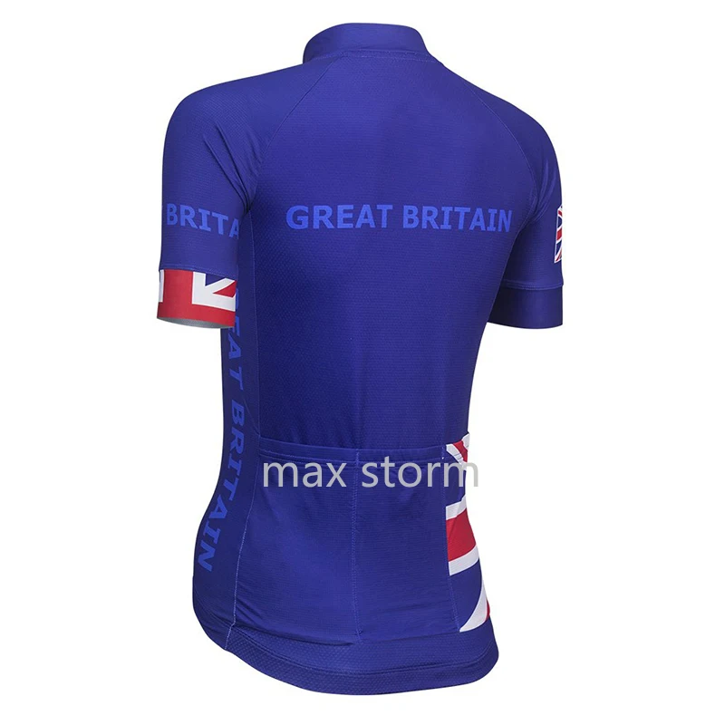 2021 британская женская синяя летняя одежда для велоспорта с коротким рукавом